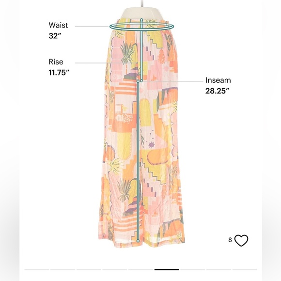 HAUTE HIPPIE NWT Elegant, Fun Cotton Pants. Mediterranean Cocktail Party Size S - Picture 11 of 12